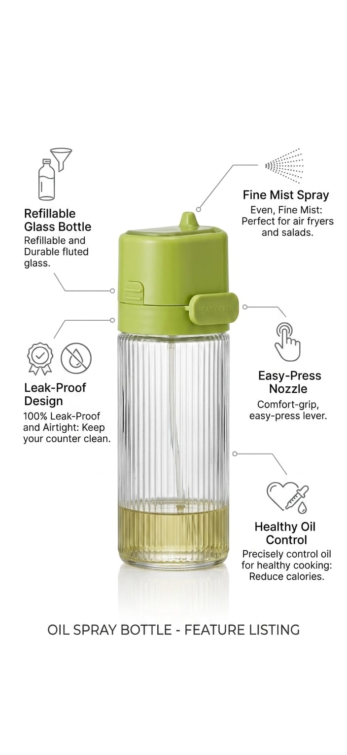 2 in 1 Oil Dispenser Bottle For Kitchen