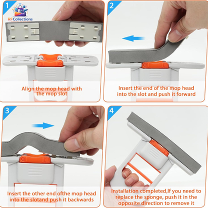Mini Self Squeezing Mop for Kitchen & Home Cleaning