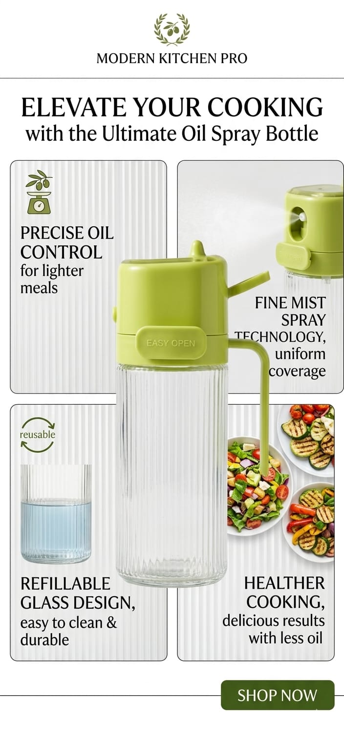2 in 1 Oil Dispenser Bottle For Kitchen