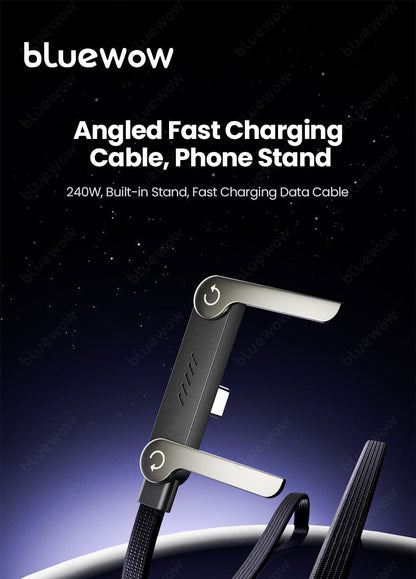 Type-C to Type-C 240W  Fast Charge Cable With Mobile  Stand