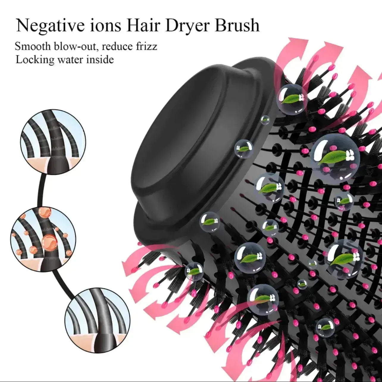 Hot air brush heat settings control switch