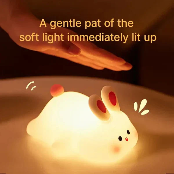 USB rechargeable big face rabbit night light
