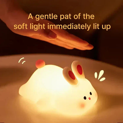 USB rechargeable big face rabbit night light