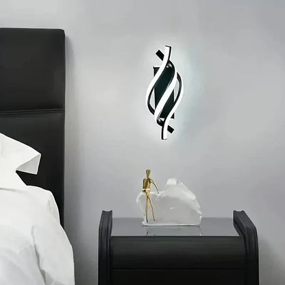 Modern Spiral Wall Sconce, LED Aluminum Wall Light Fixture